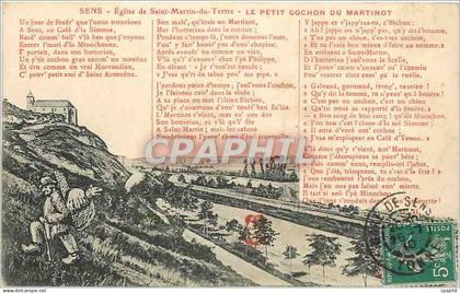 CPA Sens Eglise de Saint Martin du Tertre Le Petit Cochon du Martinot