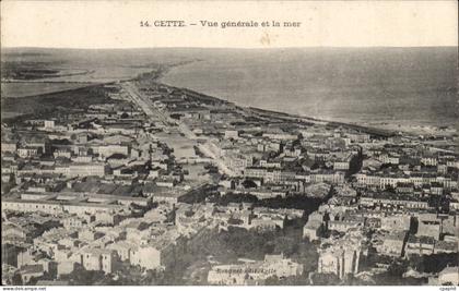 Cette Sete CPA Vue generale de la mer