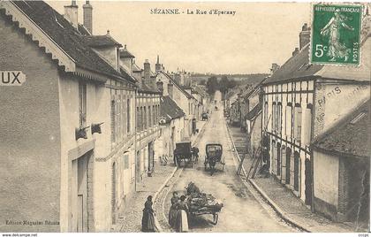 CPA Sézanne La Rue d'Epernay