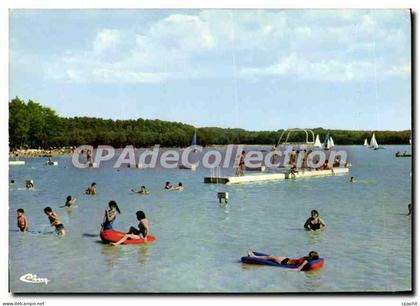 CPSM Sille le Guillaume Sarthe Sille Plage Foret domaniale Lac