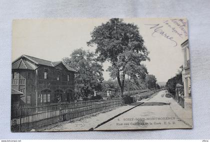 Soisy sous Montmorency, rue des Carrières et la gare, Val d'Oise 95