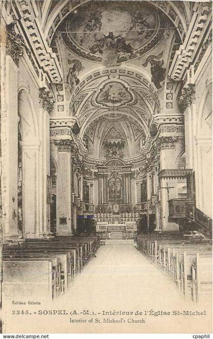 CPA Sospel AM Interieur de l'Eglise St Michel