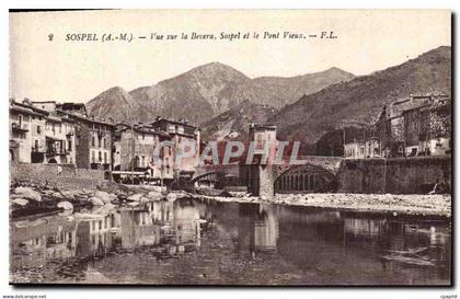 CPA Sospel Vue sur la Bevera Sospel et le pont Vieux