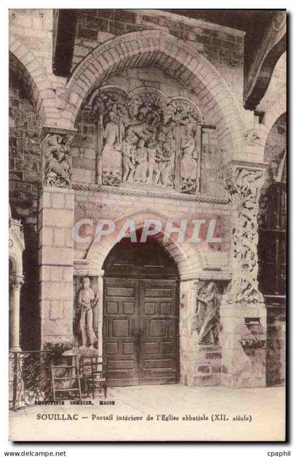 CPA Souillac Portail interieur de I'Eglise abbatiale