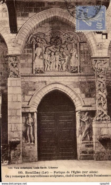 CPA Souillac Portique De L Eglise