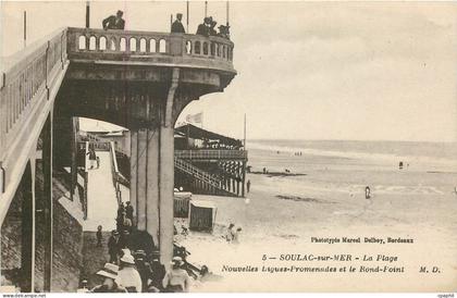 CPA Soulac sur Mer La Plage Nouvelles Ligues Promenade et le Rond Point
