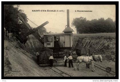 78 Saint-Cyr-l'École - travail cheval - excavaseuse