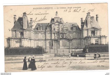POSTAL    SAINT GERMAIN EN LAYE -FRANCIA -FACHADA PRINCIPAL DEL CASTILLO  MAISONS LAFFITE -LE CHÂTEAU FAÇADE PRINCIPALE