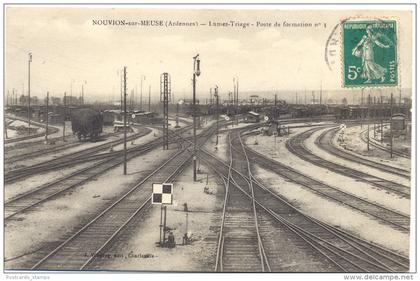 Frankreich, Nouvion sur Meuse, Bahnhof, Eisenbahn, Schienen, 1912