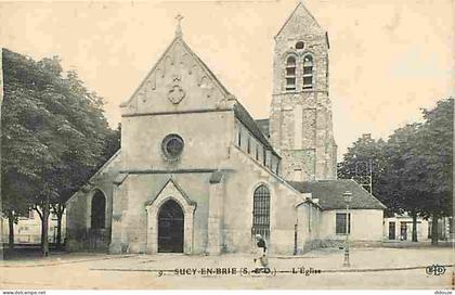 94 - Sucy en Brie - L'Eglise - Animée - Correspondance - CPA - Voir Scans Recto-Verso