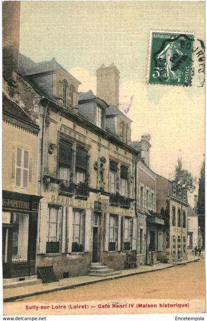 CPA carte postale France  Sully sur Loire Café Henri IV 1908  VM60619