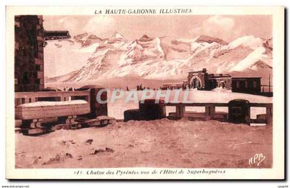 CPA Chaine des Pyrenees Vue de L Hotel de Superbagneres