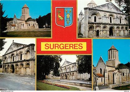 17 - Surgères - Multivues - Blasons - CPM - Voir Scans Recto-Verso
