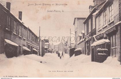 FRANCE - Saint Pierre, Iles Saint-Pierre et Miquelon, Rue Nielly, Postcard 1900