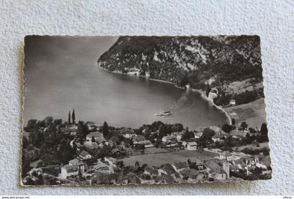 Cpsm 1955, Talloires et le roc de Chère, Haute Savoie 74