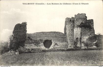 CPA Talmont Les Ruines Du Château