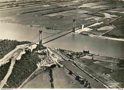 76 - Tancarville - Le Pont de Tancarville - Vue aérienne - Mention Photographie Véritable - Carte dentelée - CPSM grand