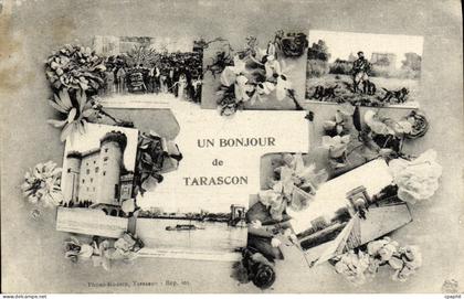 CPA Tarascon Un bonjour