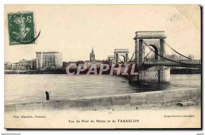 CPA Tarascon Vue du Pont du Rhone et de Tarascon