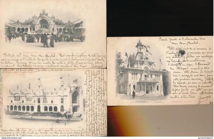 5 CARTES  EXPOSITION DE 1900.  VOIR SCANS