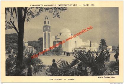 Algérie - Minaret - Exposition Coloniale Internationale Paris 1931