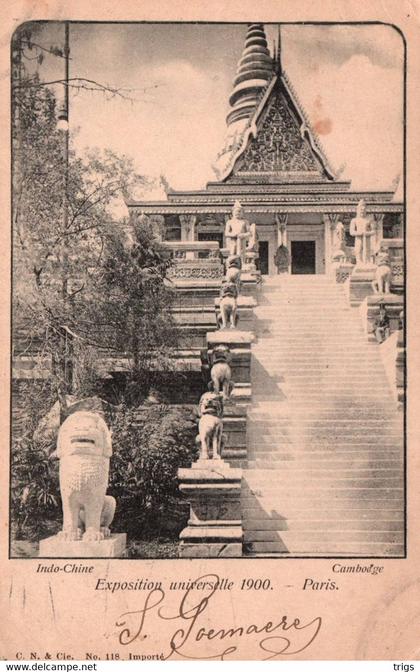 Paris (Exposition Universelle de 1900) - Indo Chine, Cambodge