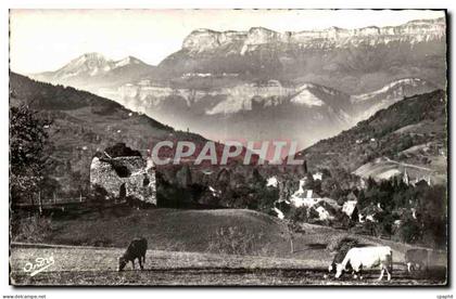 CPA Les Belles Alpes Francaises Theys Vue Generale Au fond le Plateau des Petites Rochers Vaches