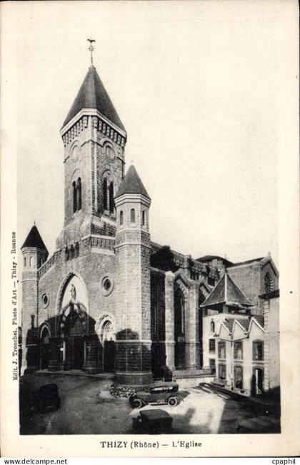 CPA Thizy (Rhone) l'Eglise