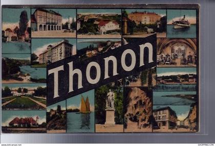 74 - Thonon-les-Bains - différentes vues de la Ville - Voyagé - Dos divisé