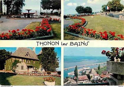 74 - Thonon les Bains - Multivues - Fleurs - CPM - Voir Scans Recto-Verso