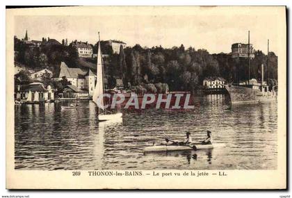 CPA Thonon les Bains Le Port Vu de la Jetee
