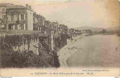 47 - Tonneins - Les Bords Pittoresques de la Garonne - CPA - Voir Scans Recto-Verso