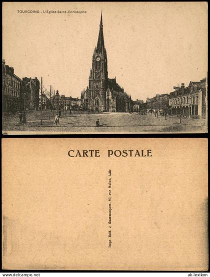 CPA Tourcoing Église Saint-Christophe 1910