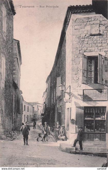 TOURNON d'AGENAIS . Rue Principale . CPA animée