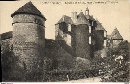 CPA Treigny Yonne Chateau de Ratilly cote Sud Ouest XII siecle