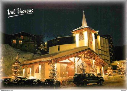 73 - Val Thorens - L'Eglise au cœur de la station - Automobiles - CPM - Voir Scans Recto-Verso