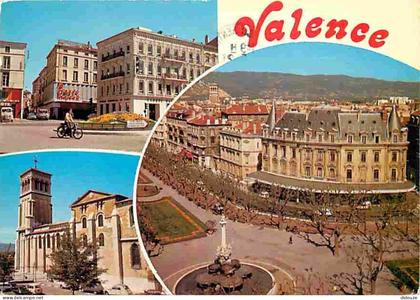 Carte Postale - 26 - Valence - Multivues - Automobiles - Mobylette - Flamme Postale de Valence - CPM - Voir Scans Recto-