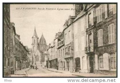 50 Valognes 428 F. VALOGNES - La Rue Poterie et Eglise Saint-Malo rue de poterie eglis D50D K50615K C50615C RH006698