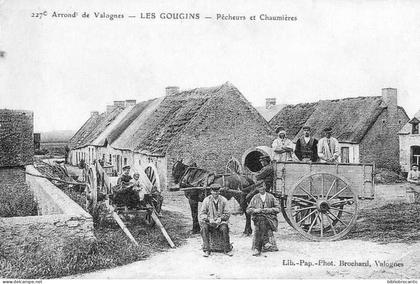 D50 /Arrond. de VALOGNES - LES GOUGINS - PECHEURS et CHAUMIERES
