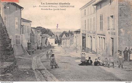 VANDOEUVRE-les-Nancy (Meurthe-et-Moselle) - Grande Rue (partie basse) - Voyagé 1907 (2 scans) Dumont à Blois-sur-Seille