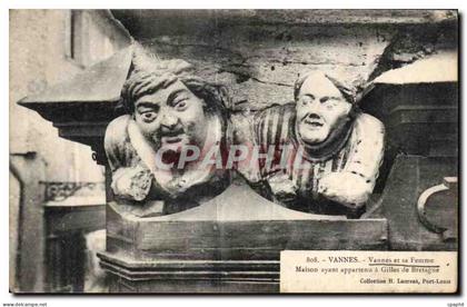 CPA Vannes Vannes et sa femme Maison ayanl appartenu a Gilles de Bretagne