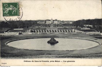 CPA Chateau de Vaux le Vicomte pres Melun Vue generale