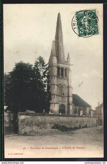 CPA Venette /Compiègne, L`Église
