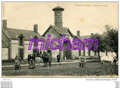 CPA 89  VERNOY FERME DES CLERIS TB ETAT