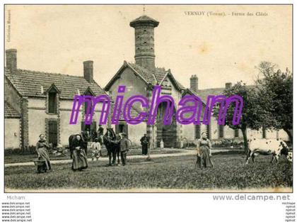 CPA 89  VERNOY FERME DES CLERIS TB ETAT