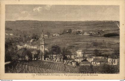 Verdelais CPA Vue panoramique prise du calvaire