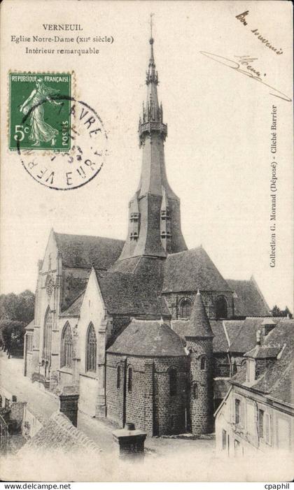 CPA Verneuil sur Avre Eglise Notre Dame Interieur remarquable (12eme)