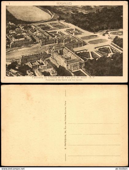 CPA Versailles Panorama Schloss und Park aus der Luft 1925