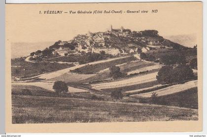 (14833) AK Vezelay, Panorama, vor 1945