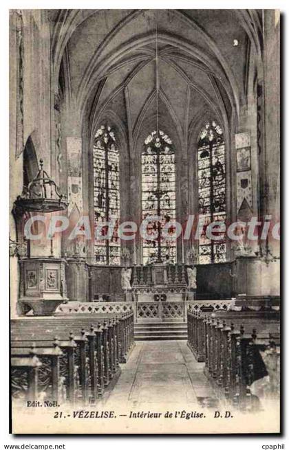 CPA Vezelise Interieur De I'Eglise